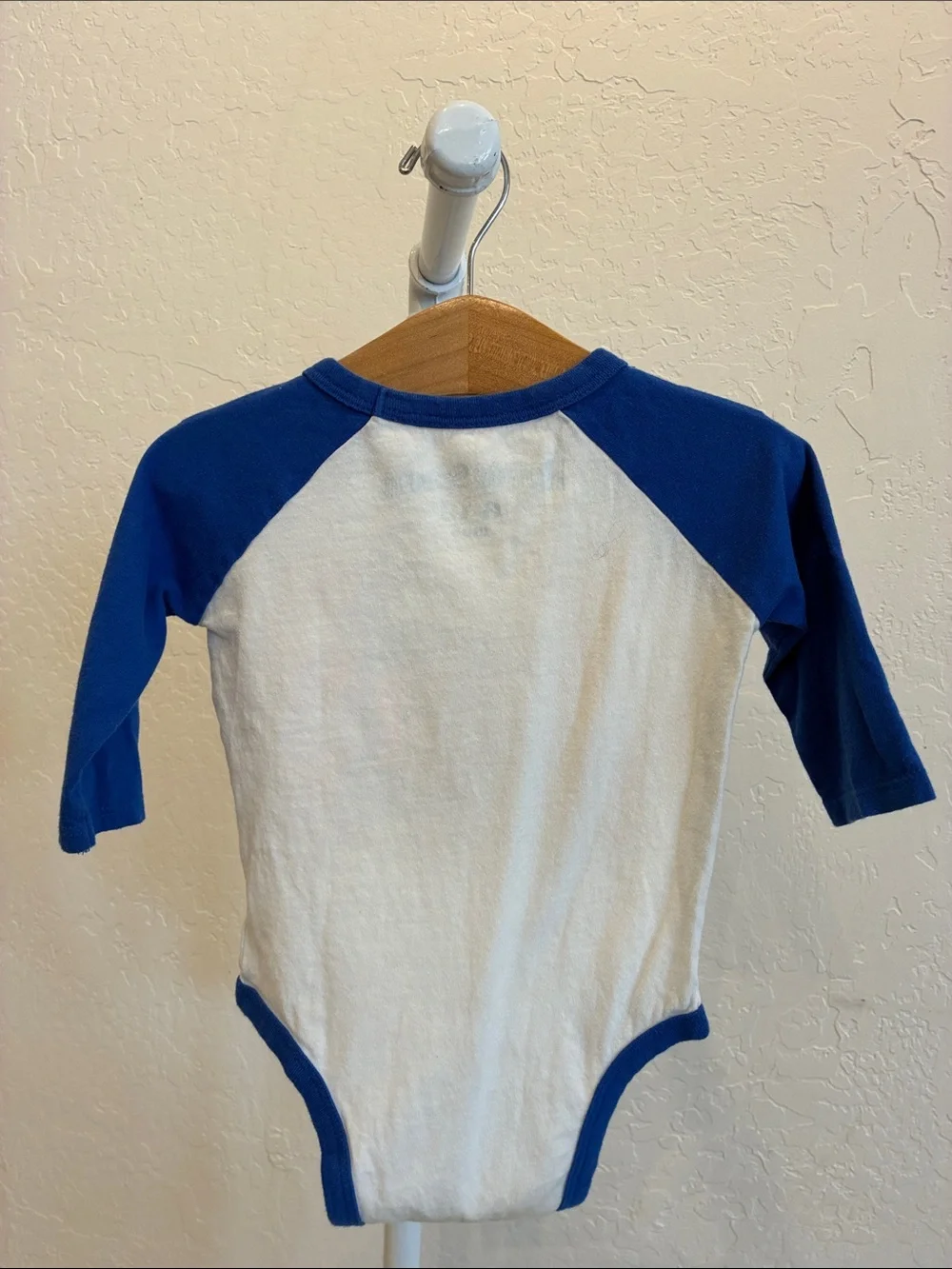 Rowdy Sprout Blue & White Springsteen Graphic One-Piece Bodysuit